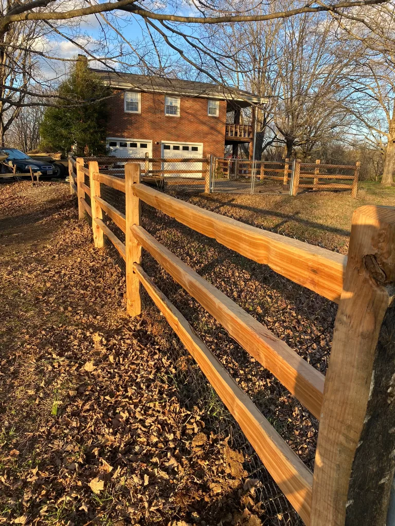 cedar split rail fence